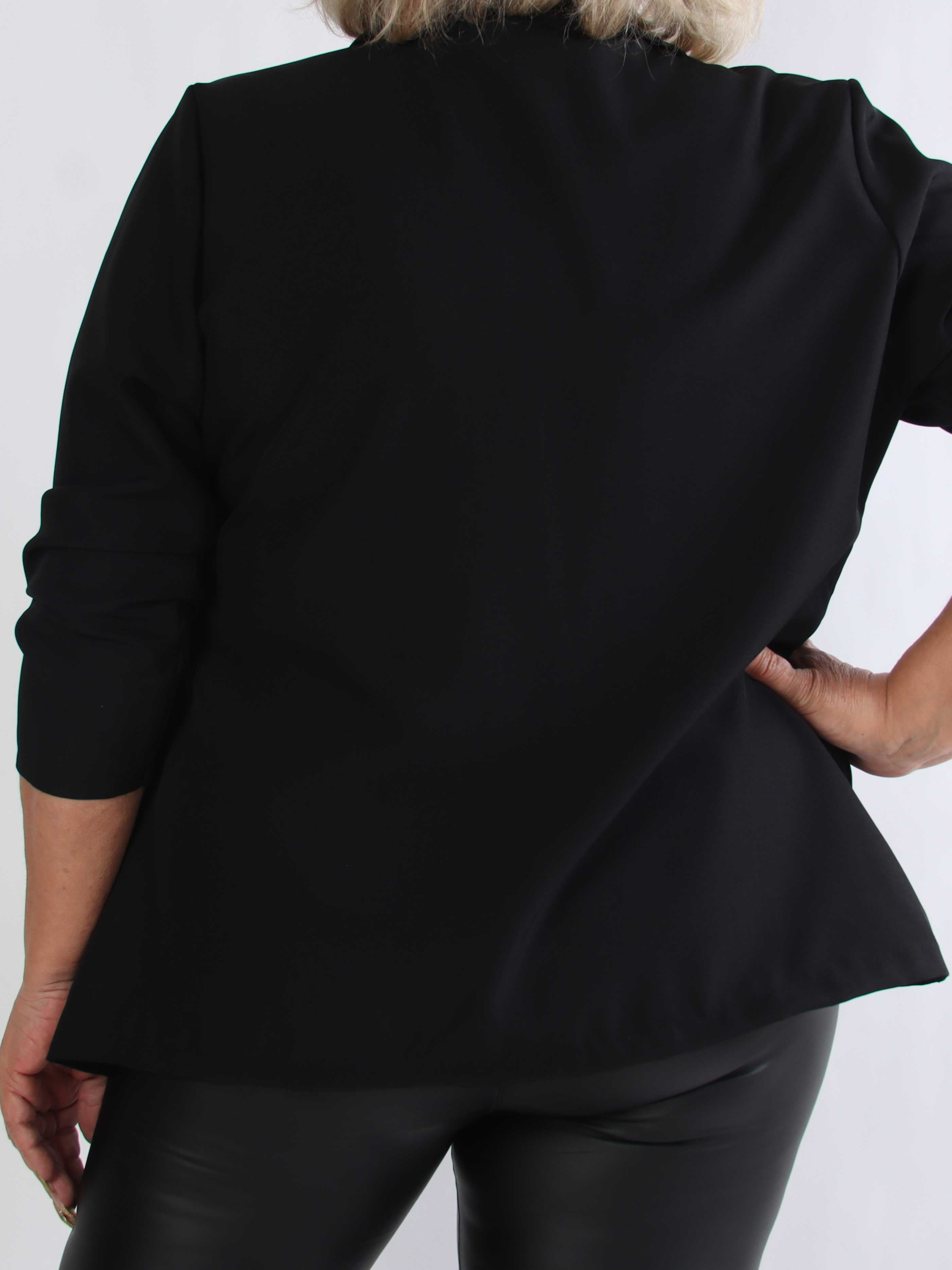 Lanthe Plain - Stilren ensfarvet plus size blazer